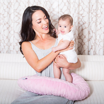 Pink Hearts Minky Nursing Pillow