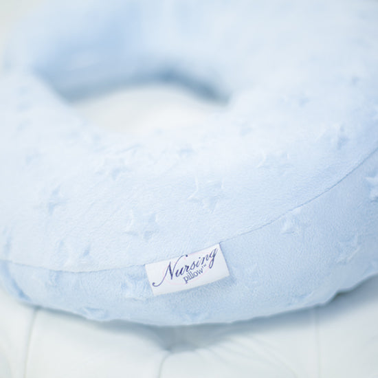 Blue Stars Minky Nursing Pillow