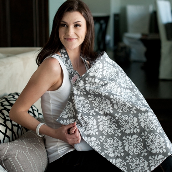 Nursing Apron Soft-Cotton Breastfeeding Cover Full Coverage
